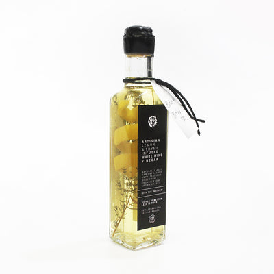 White Wine Vinegars - 3 Bottle Set - Garlic, Tarragon, Lemon - Thyme